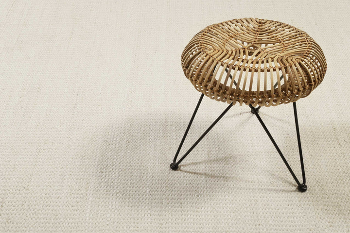 Gobi Teppich creme Kurzflor rund