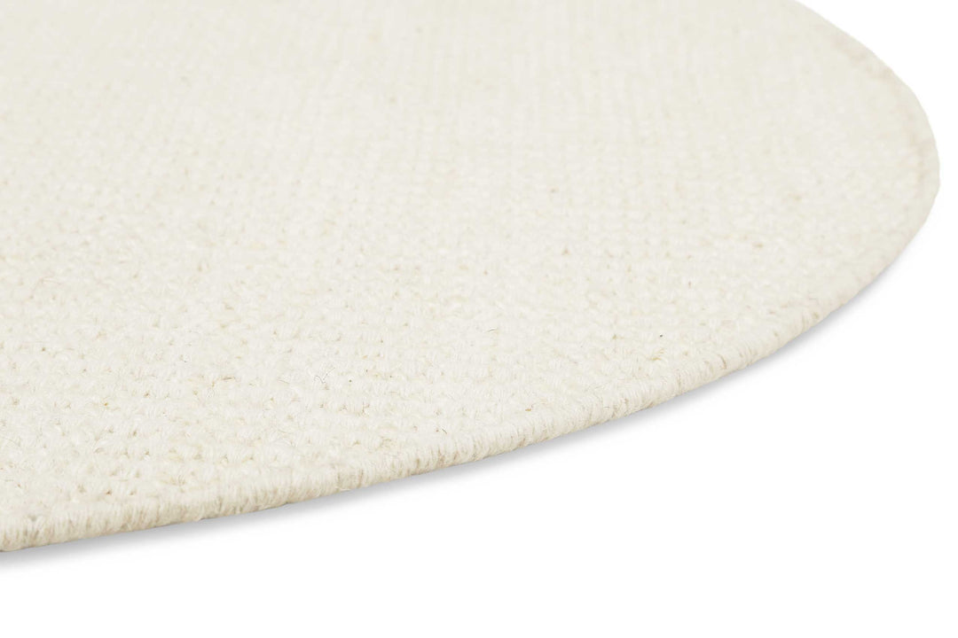 Gobi Teppich creme Kurzflor rund