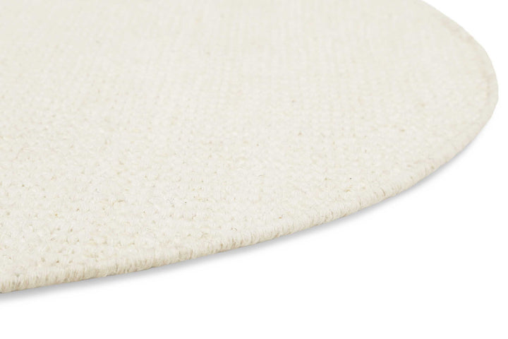 Gobi Teppich creme Kurzflor rund