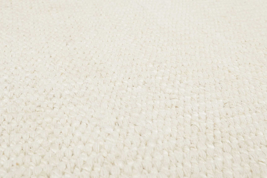 Gobi Teppich creme Kurzflor rund