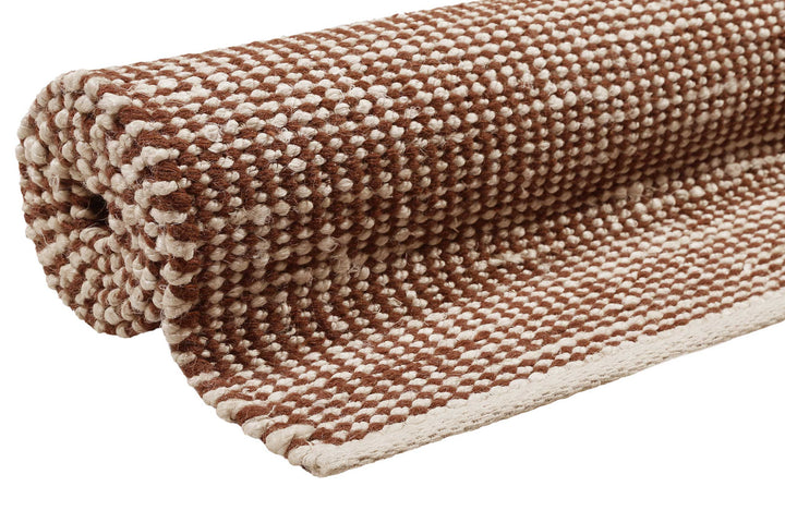 Gobi Teppich rotbraun beige Kurzflor rechteckig