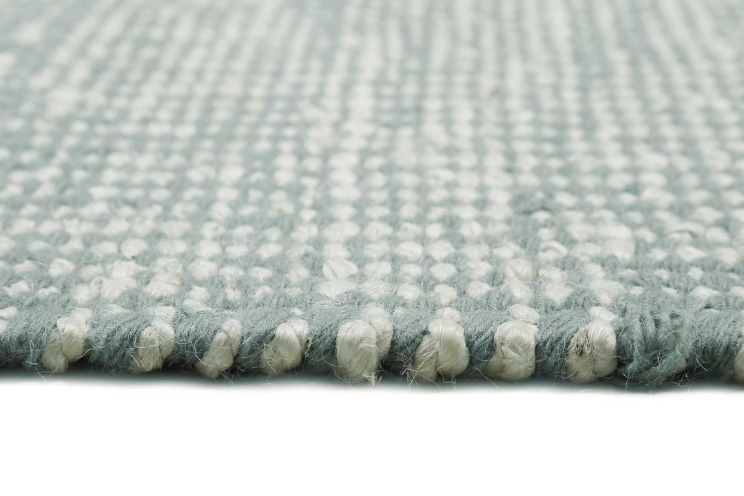 Gobi Teppich mintgrün beige Kurzflor rechteckig