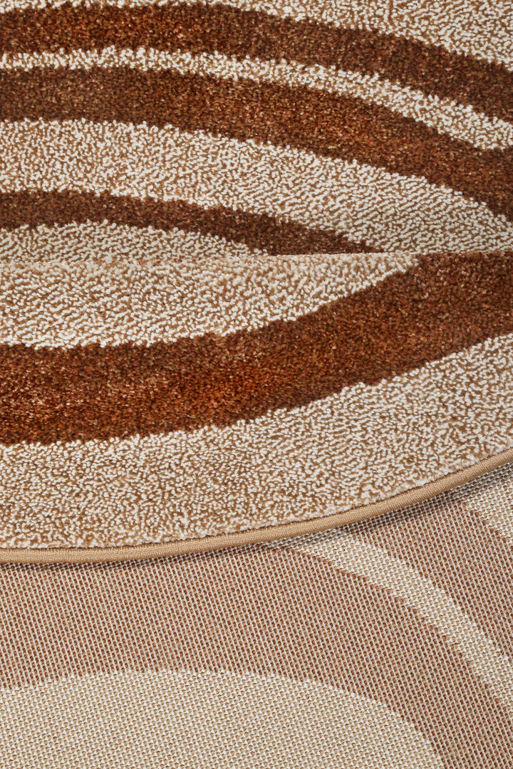 Haley Teppich taupe cognac Kurzflor rechteckig