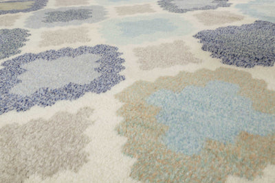 Esprit Teppich Türkis Blau handgewebt aus Wolle » Nilas Haute «