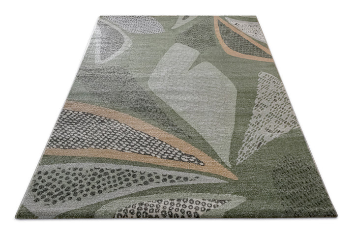 Esprit Teppich Grün Grau Kurzflor "Hazel"