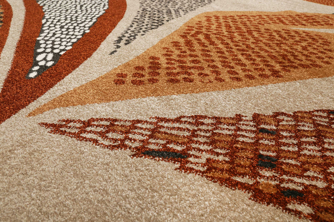 Hazel Teppich sand beige Kurzflor rechteckig