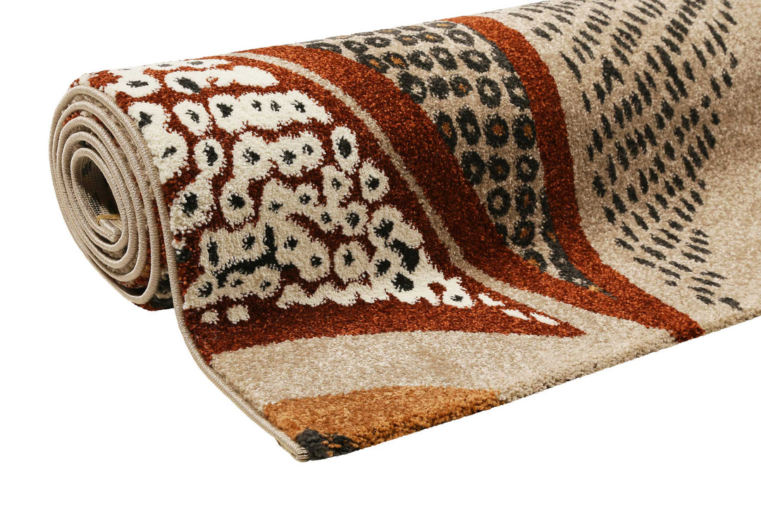 Hazel Teppich sand beige Kurzflor rechteckig