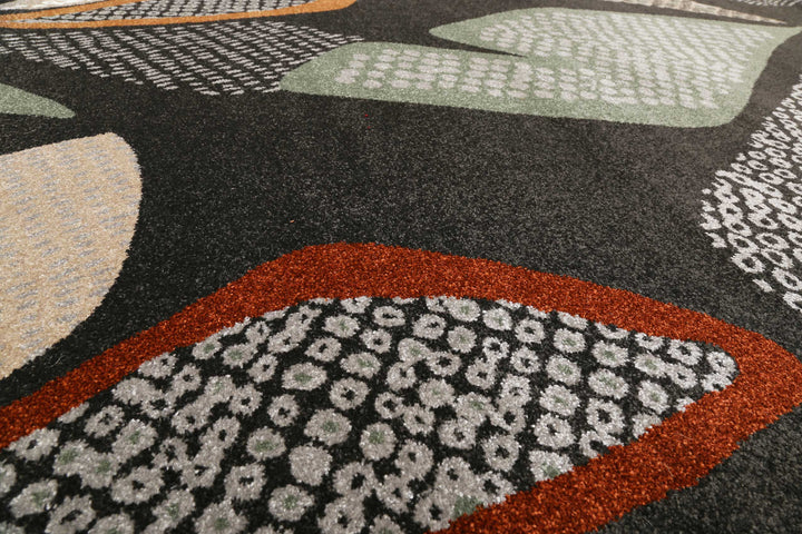 Hazel Teppich anthrazit Kurzflor rechteckig