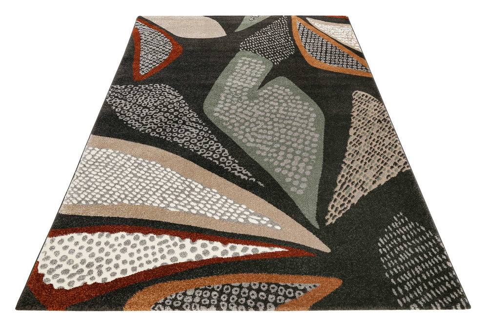 Hazel Teppich anthrazit Kurzflor rechteckig