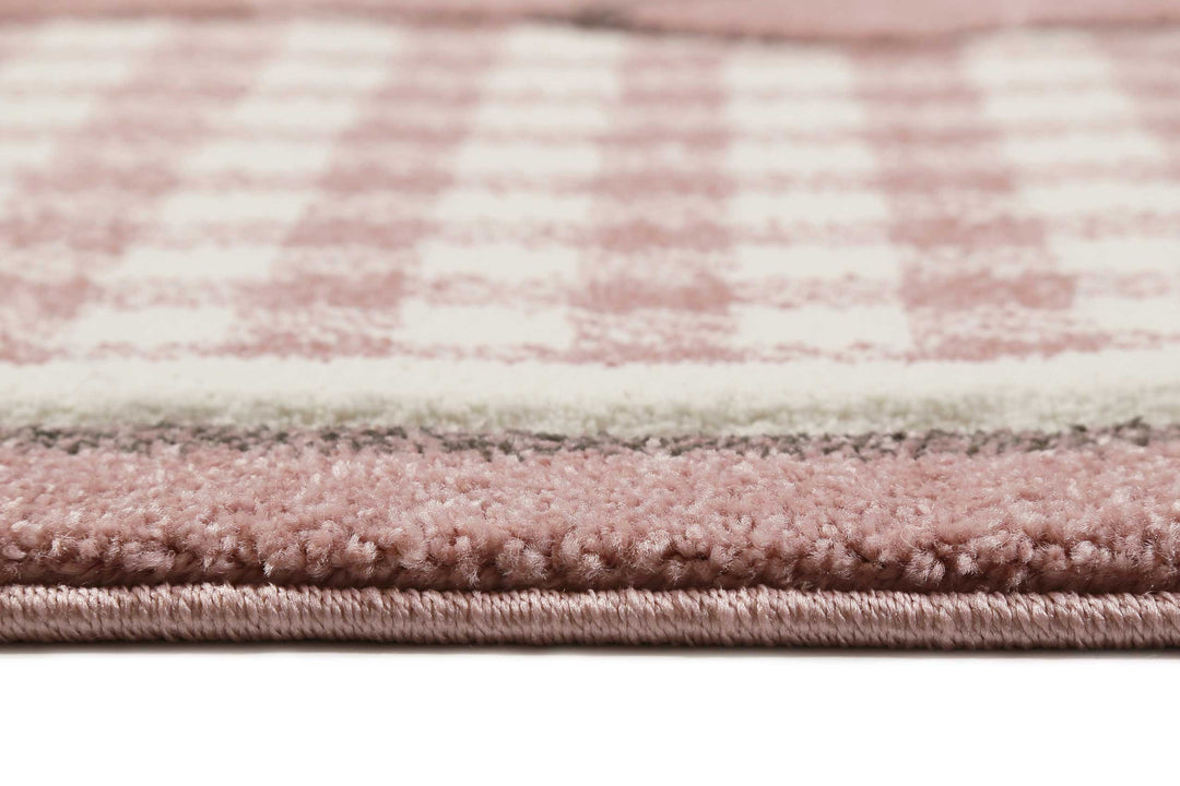 Henry Teppich rosa Kurzflor rechteckig