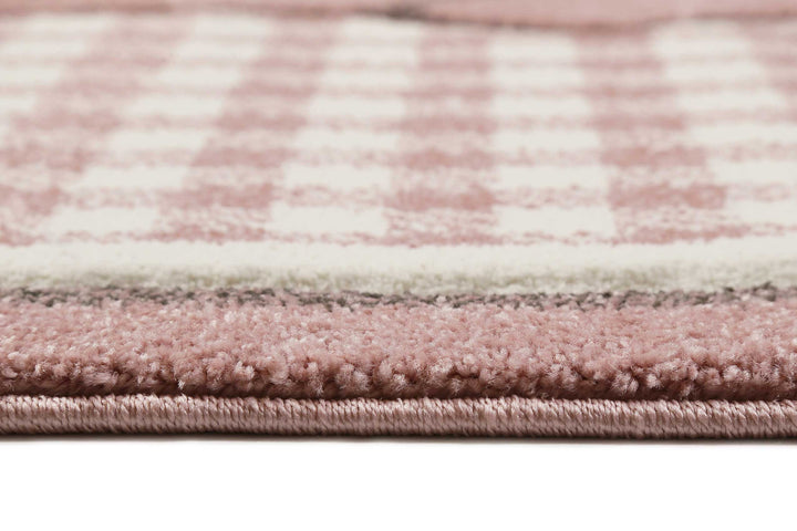 Henry Teppich rosa Kurzflor rechteckig