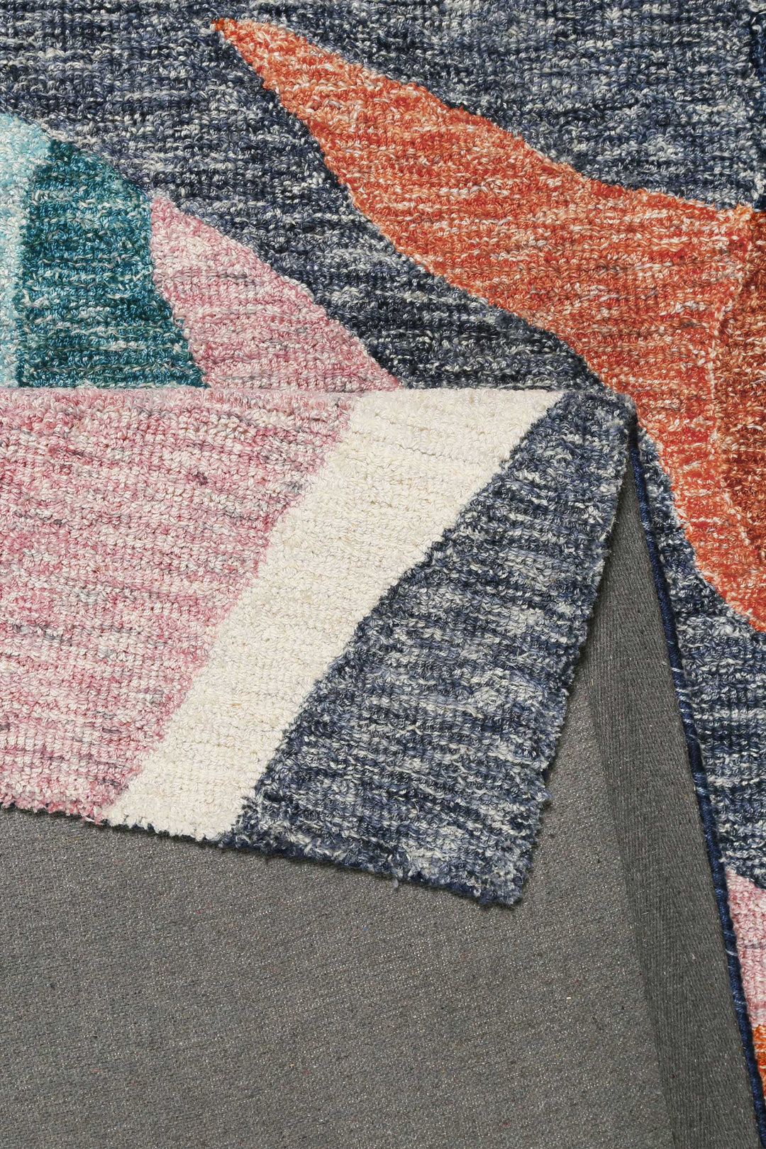 Hills Teppich bunt Kurzflor rechteckig