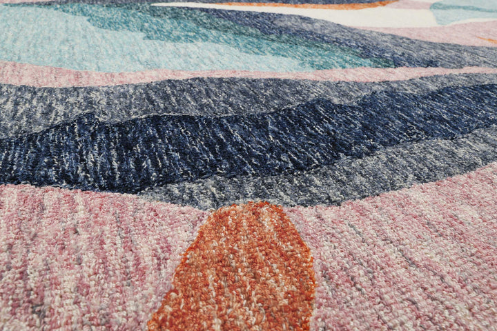 Hills Teppich bunt Kurzflor rechteckig