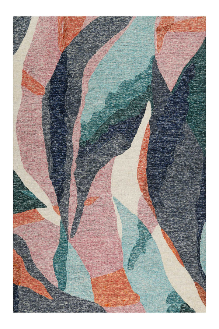 Hills Teppich bunt Kurzflor rechteckig