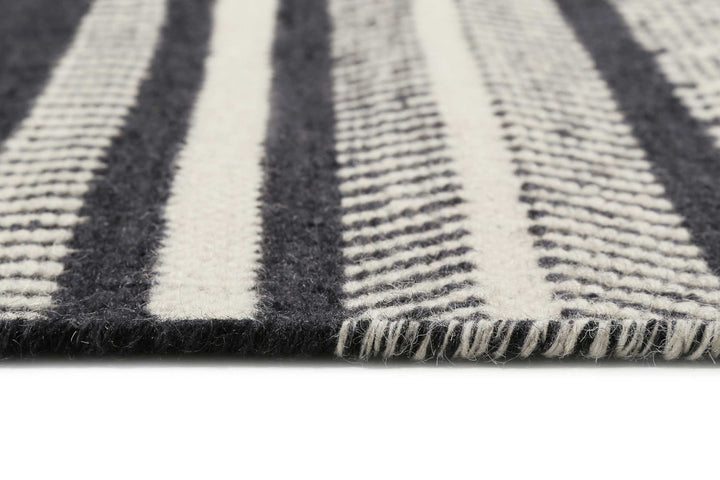 Hudson Kelim Teppich grau Kurzflor rechteckig