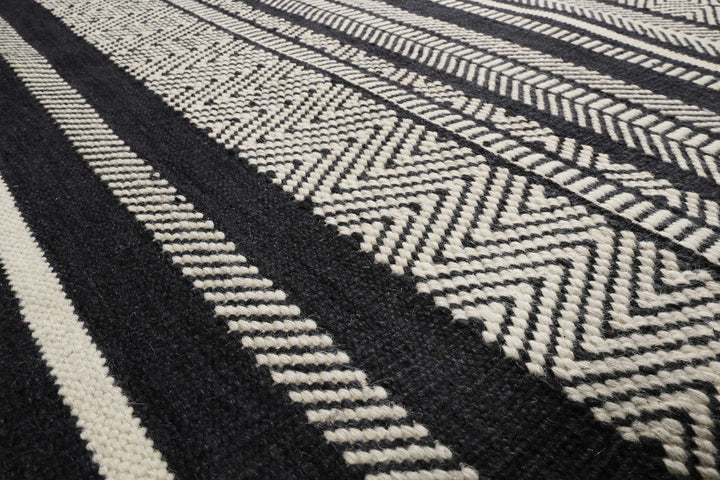 Hudson Kelim Teppich grau Kurzflor rechteckig