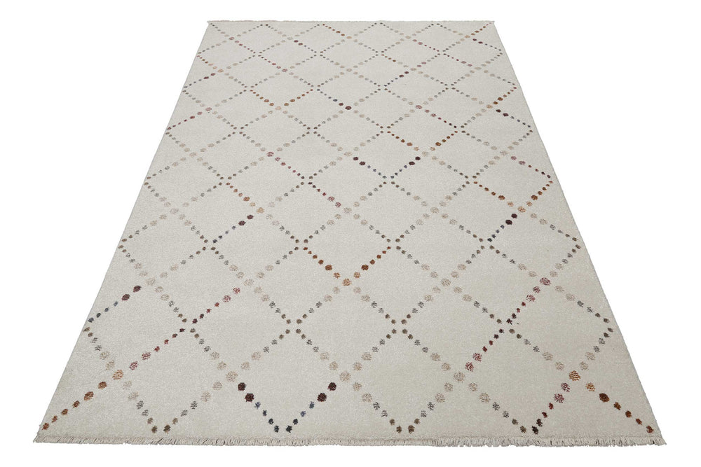 Ina Teppich beige Kurzflor rechteckig