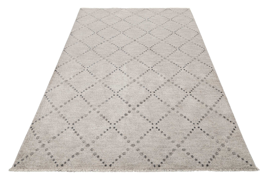 Ina Teppich grau Kurzflor rechteckig