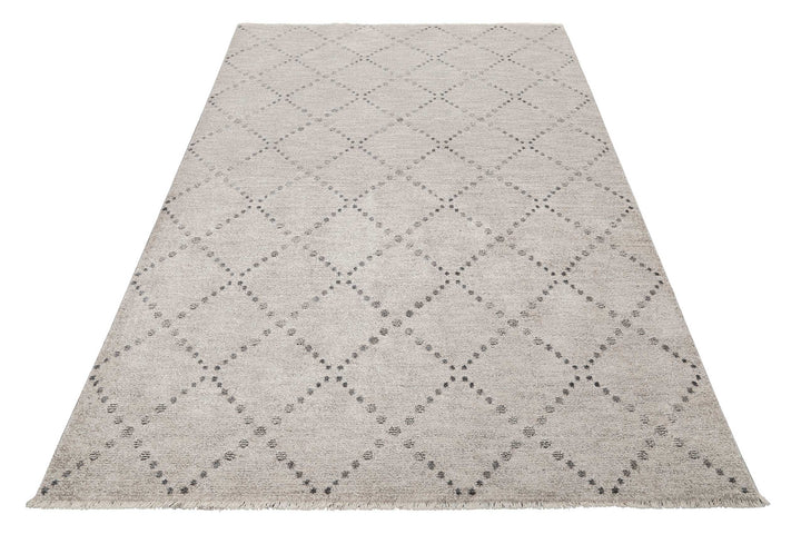 Ina Teppich grau Kurzflor rechteckig