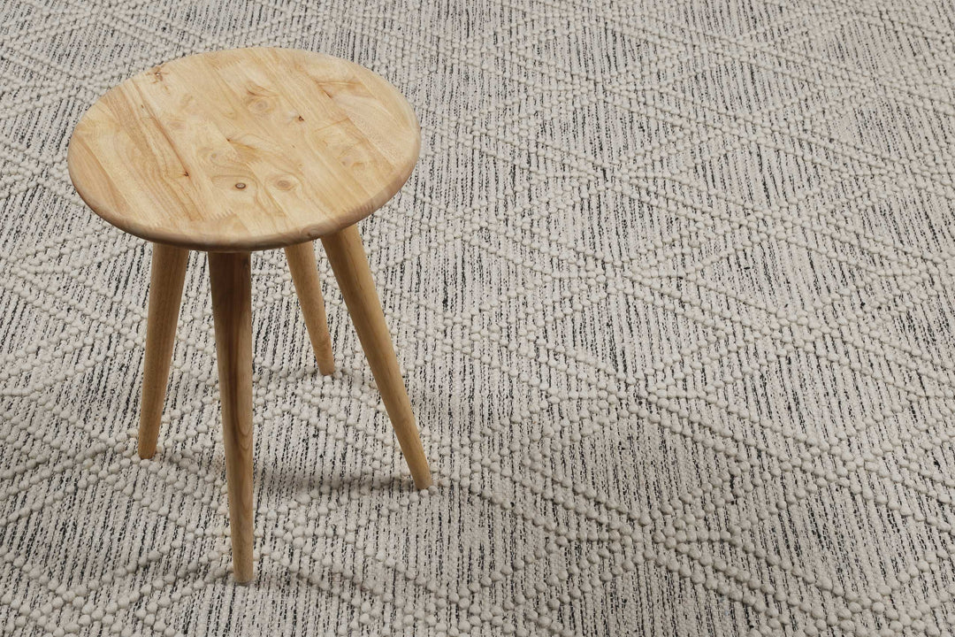 Ivy Teppich wollweiß Kurzflor rechteckig