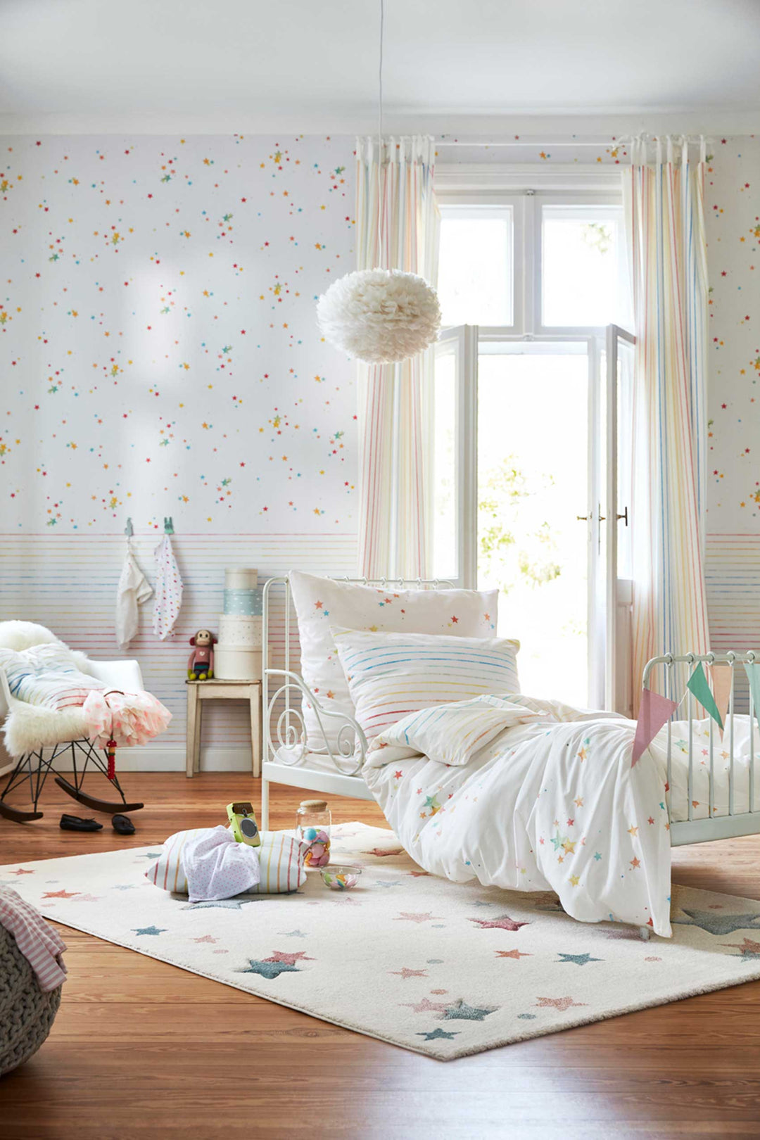 Jonne Teppich weiß Kurzflor rechteckig