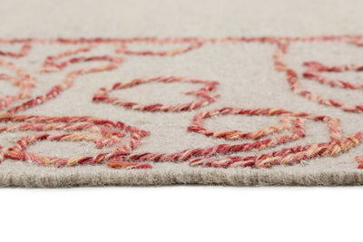 Esprit Kelim Teppich Beige Rot aus Wolle » Kayla Border «