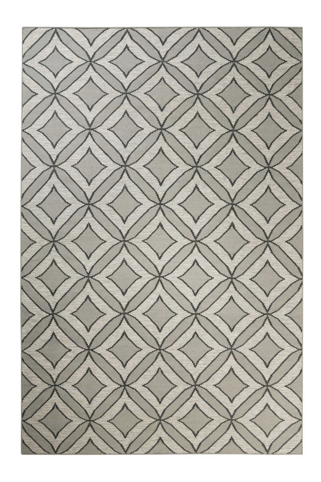 Kian Kelim Teppich silbergrau Kurzflor rechteckig