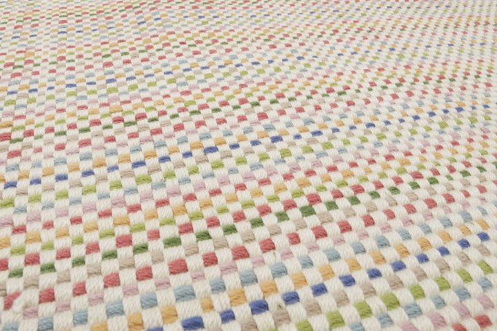 Kids Durrie Teppich multicolor Kurzflor rechteckig