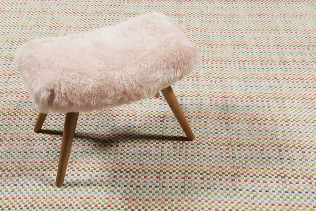 Kids Durrie Teppich multicolor Kurzflor rechteckig