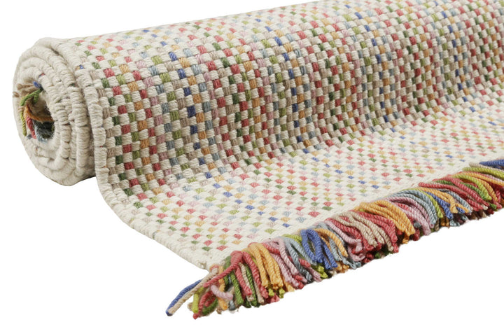 Kids Durrie Teppich multicolor Kurzflor rechteckig