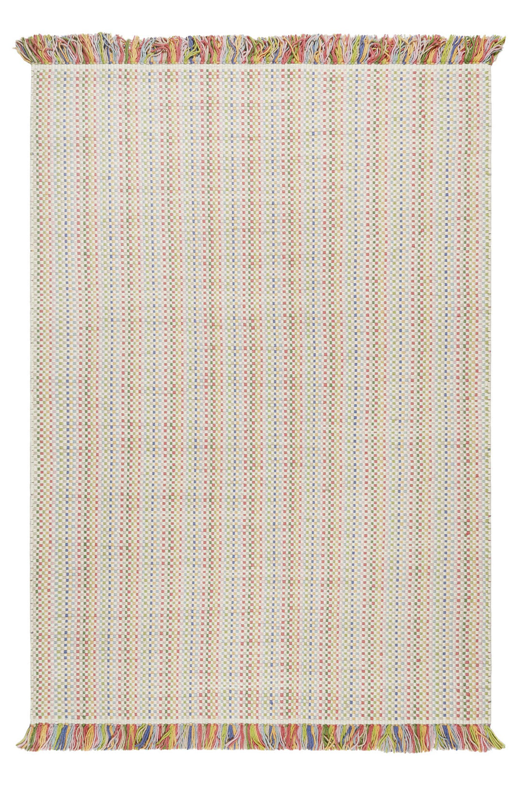 Kids Durrie Teppich multicolor Kurzflor rechteckig