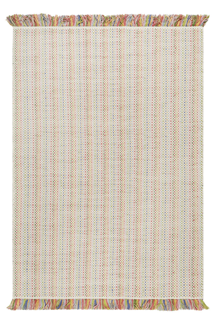 Kids Durrie Teppich multicolor Kurzflor rechteckig