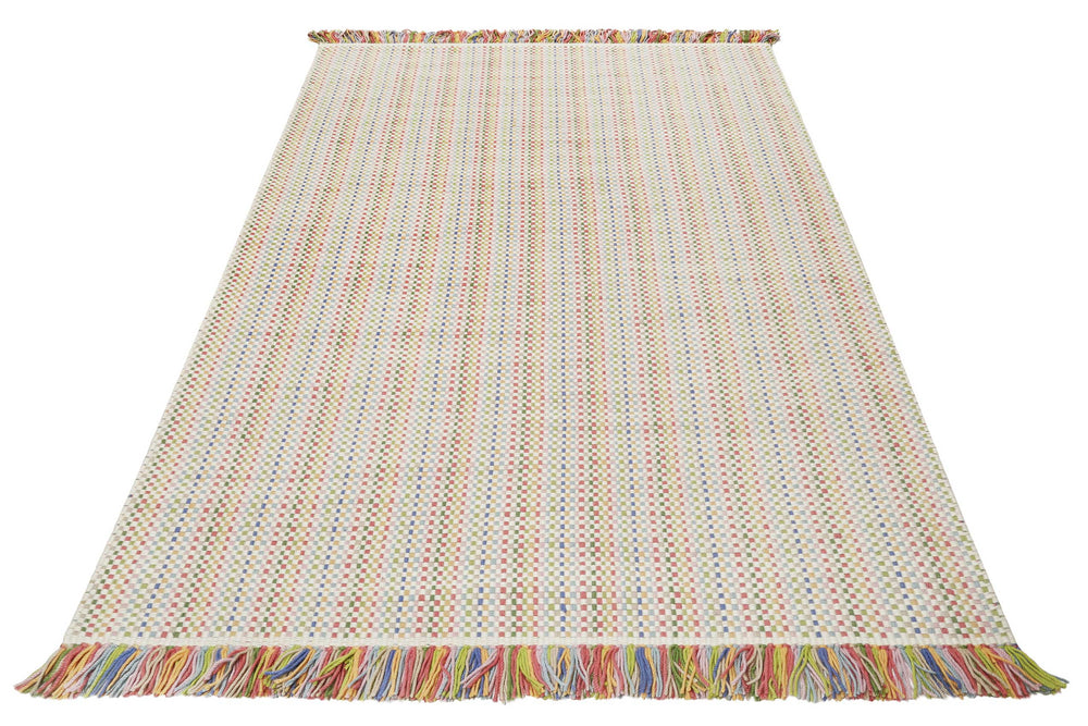 Kids Durrie Teppich multicolor Kurzflor rechteckig