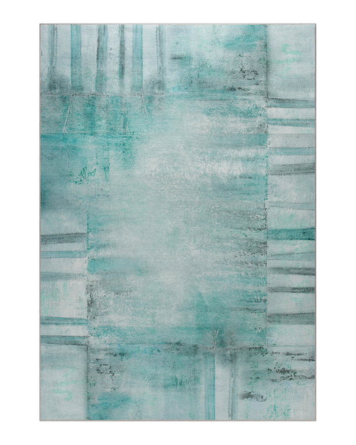 Esprit Flachgewebeteppich Blau Multi "Maui", Produktfoto freigestellt mit Blick auf das gesamte Musterbild