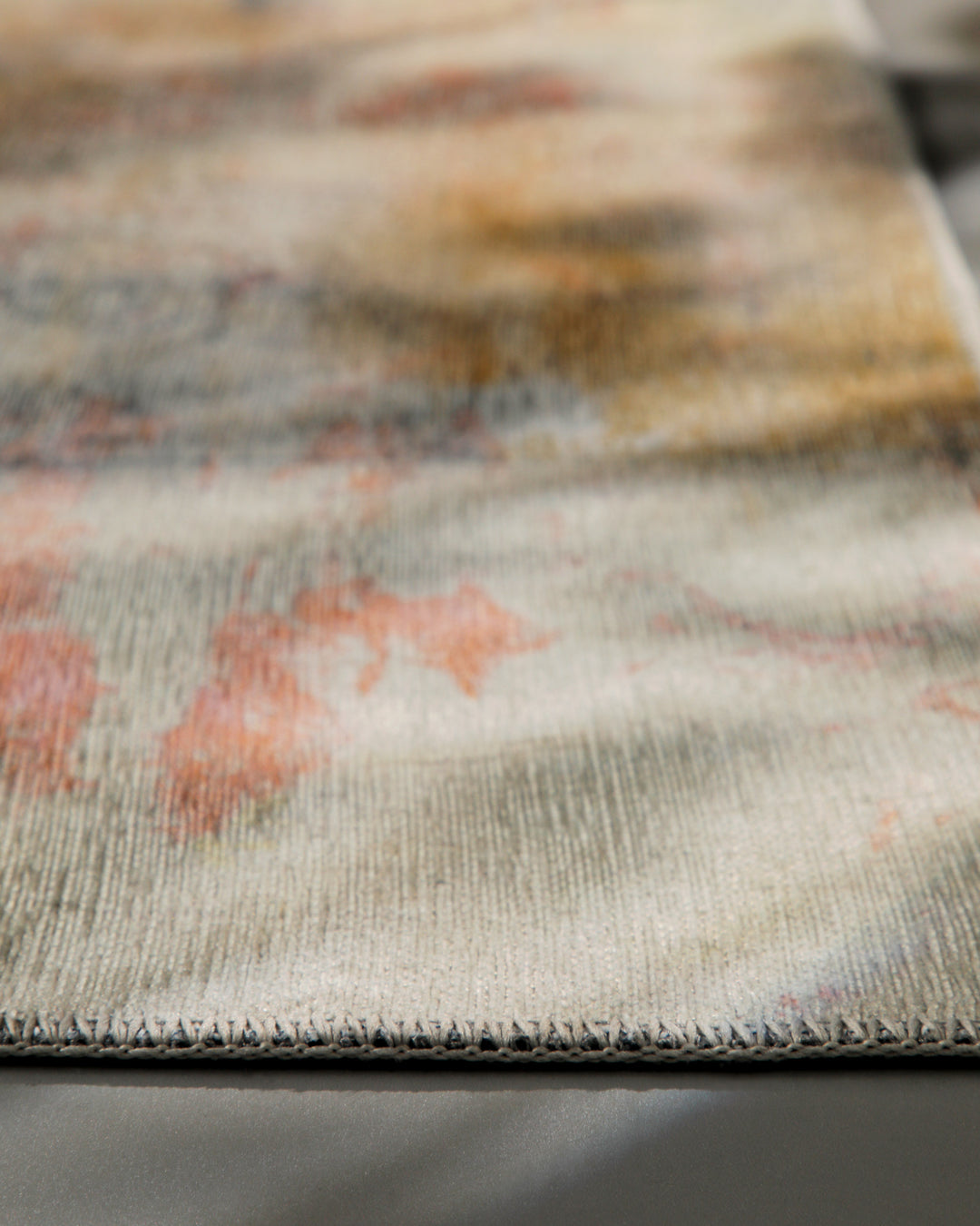 Esprit Flachgewebeteppich Multi "Maui", Close-up mit Blick auf die Randgestaltung