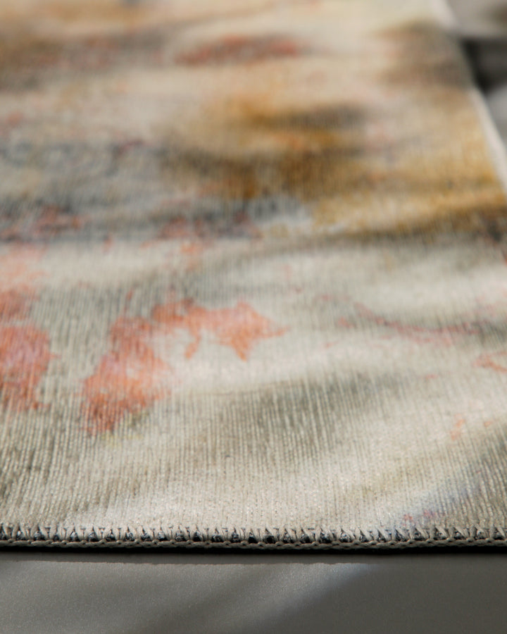 Esprit Flachgewebeteppich Multi "Maui", Close-up mit Blick auf die Randgestaltung