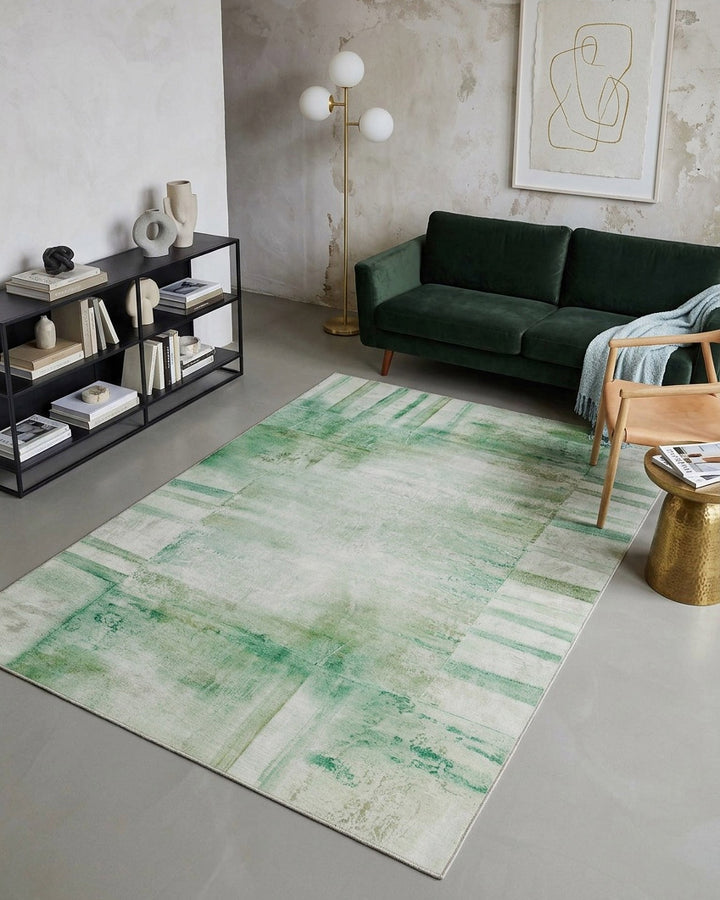 Esprit Flachgewebeteppich Grün Multi "Maui", Wohnraumansicht mit stilvoller Einrichtung
