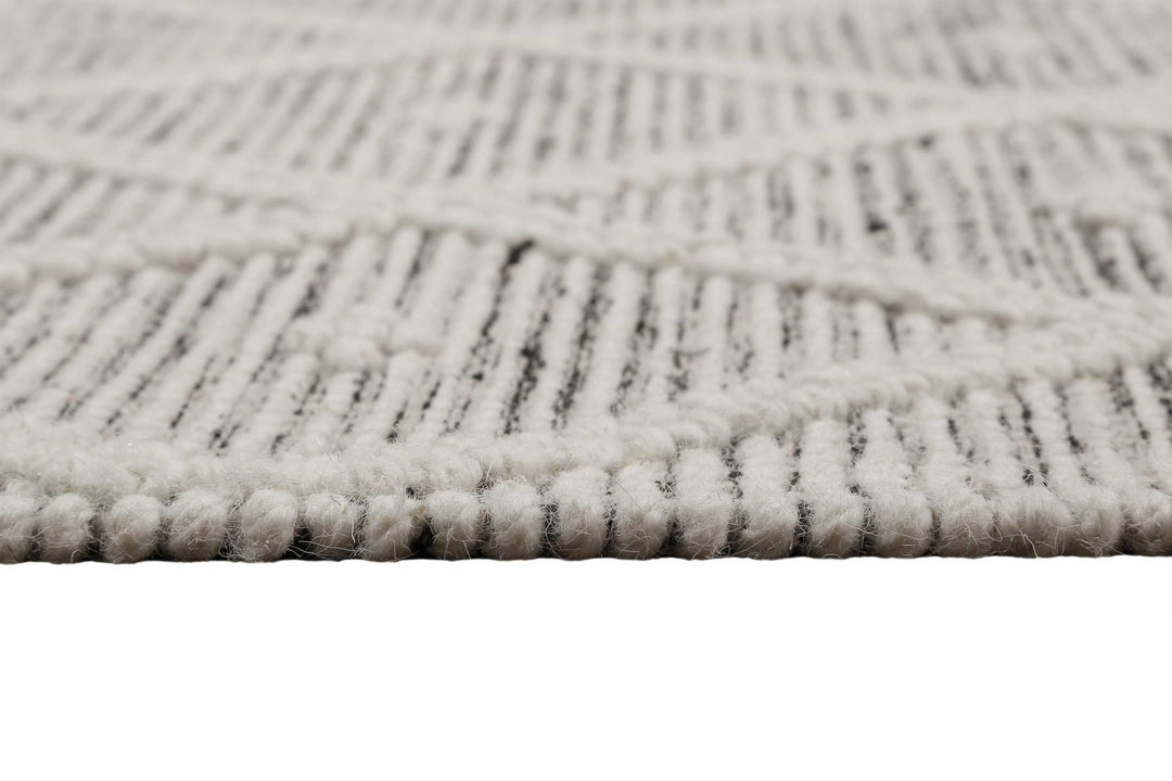 Lia Teppich wollweiß Kurzflor rechteckig