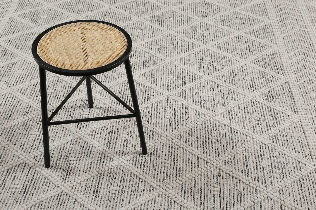 Lia Teppich wollweiß Kurzflor rechteckig