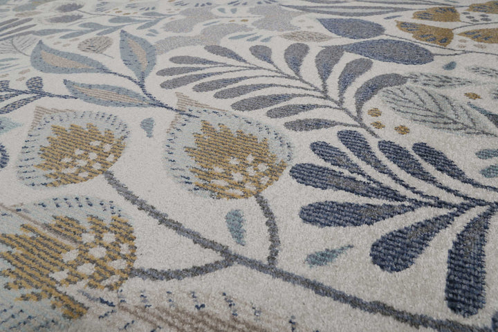 Lilly Outdoor blau beige Kurzflor rechteckig