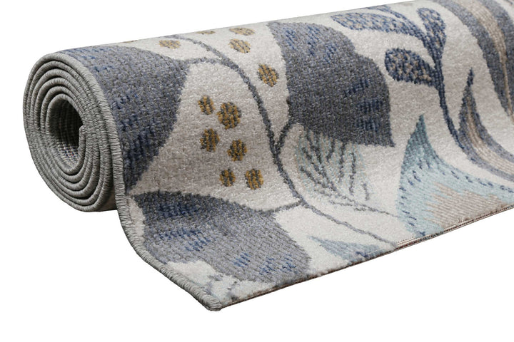 Lilly Outdoor blau beige Kurzflor rechteckig