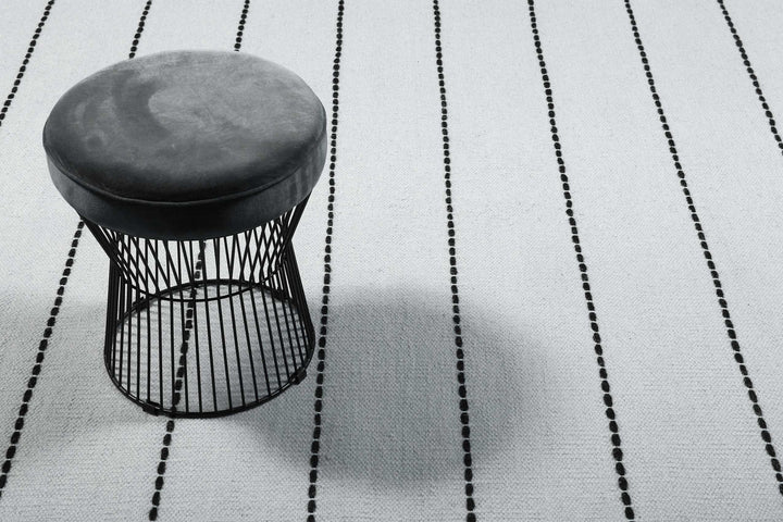 Lina Teppich grau schwarz Kurzflor rechteckig