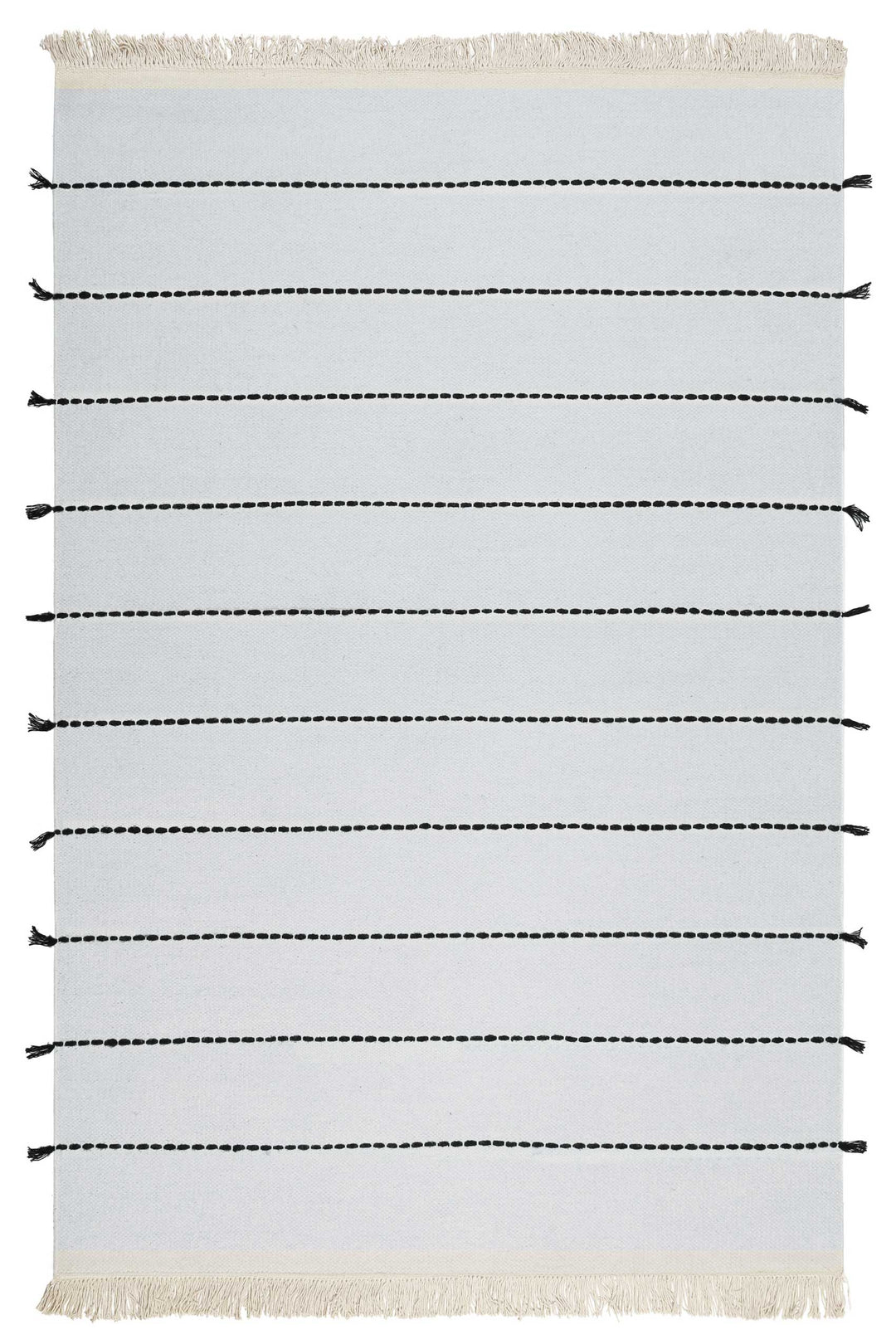 Lina Teppich grau schwarz Kurzflor rechteckig