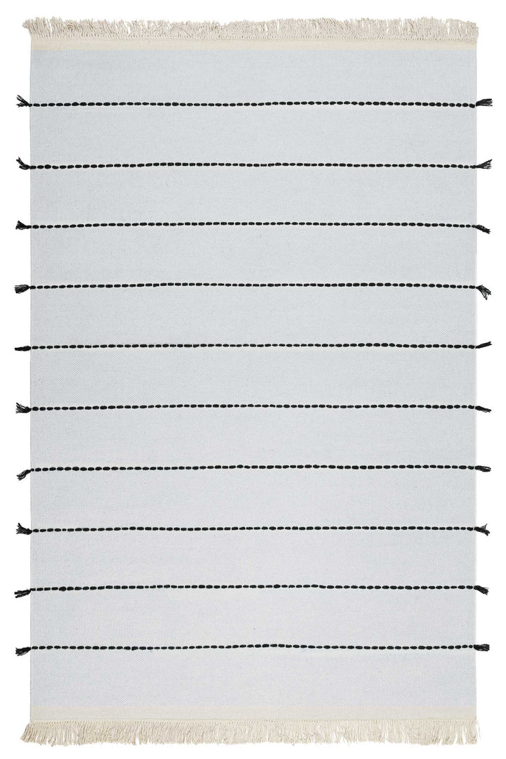 Lina Teppich grau schwarz Kurzflor rechteckig