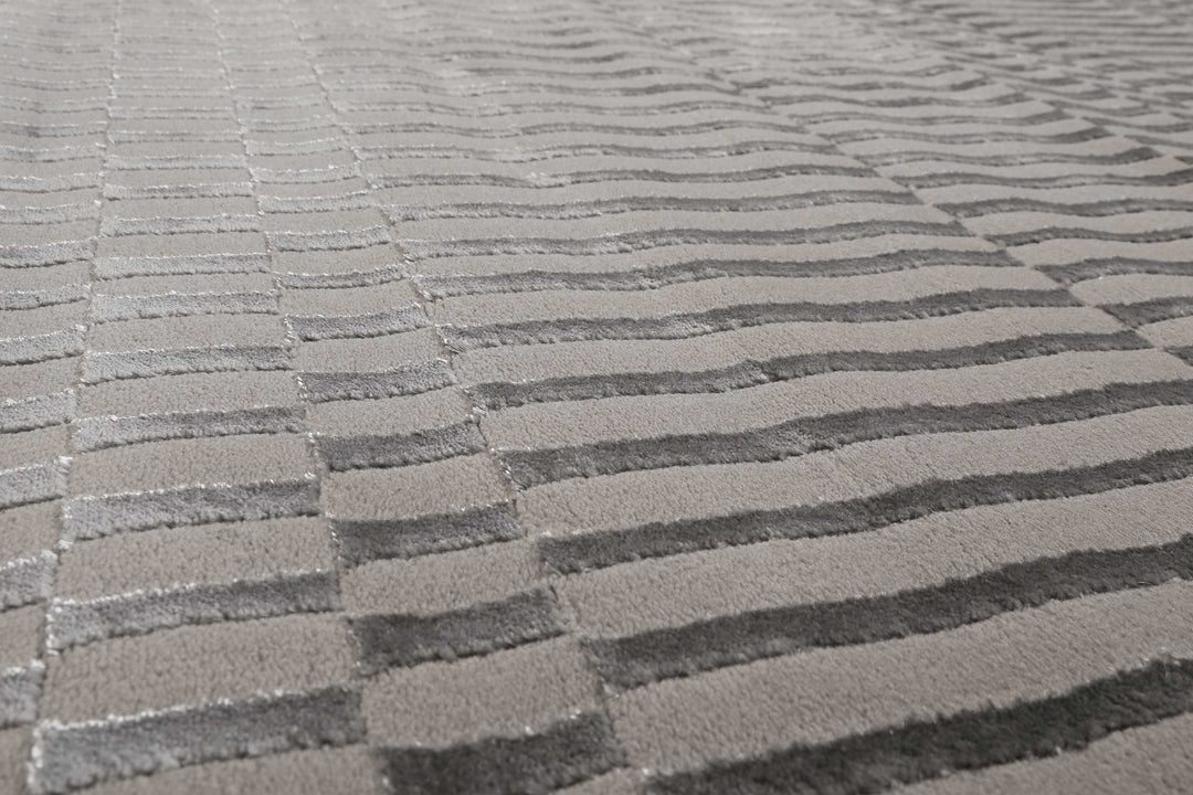 Linn Teppich grau Kurzflor rechteckig