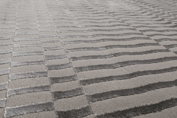 Linn Teppich grau Kurzflor rechteckig