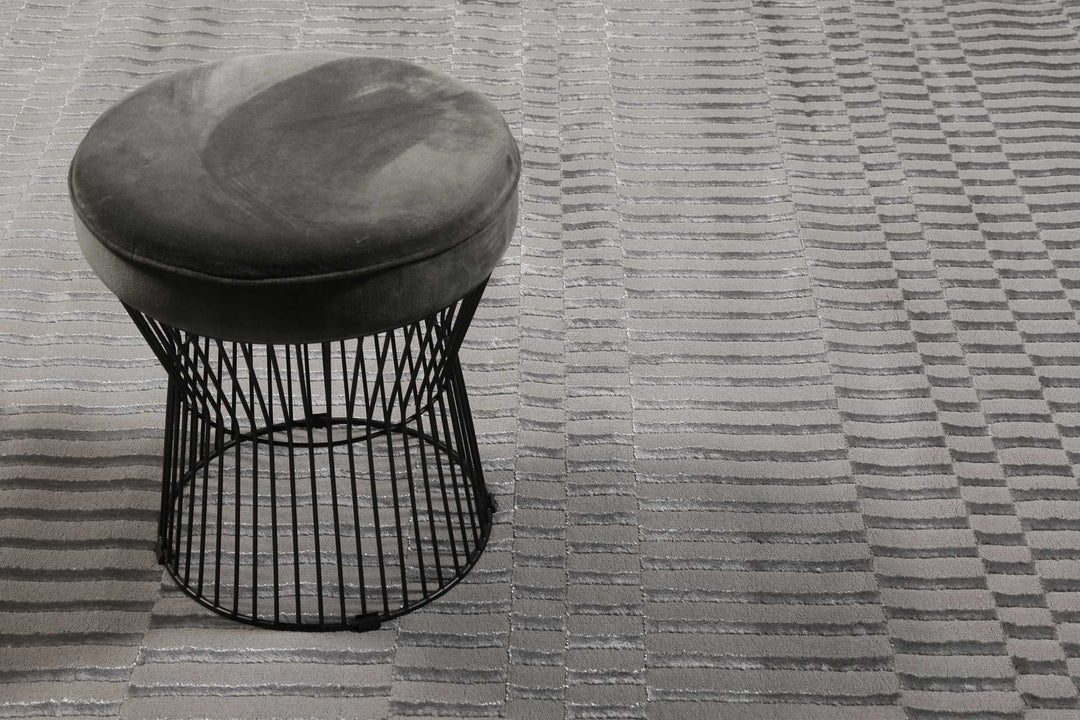 Linn Teppich grau Kurzflor rechteckig