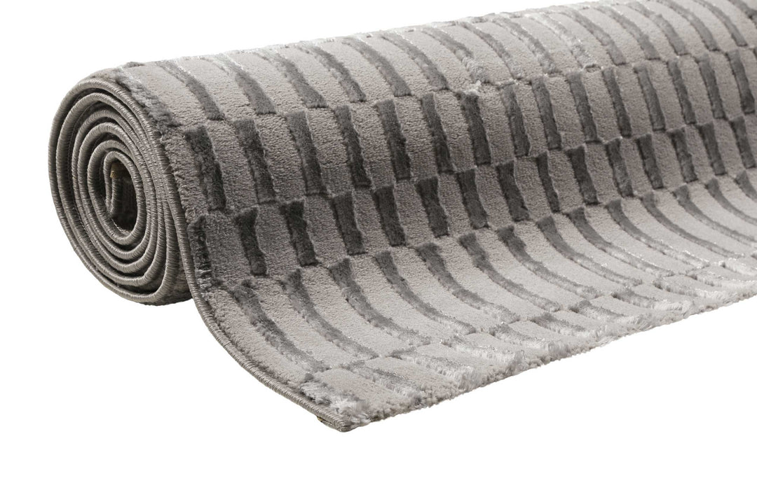 Linn Teppich grau Kurzflor rechteckig