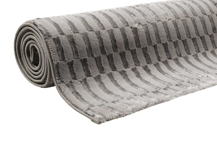 Linn Teppich grau Kurzflor rechteckig