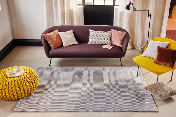 Linn Teppich grau Kurzflor rechteckig